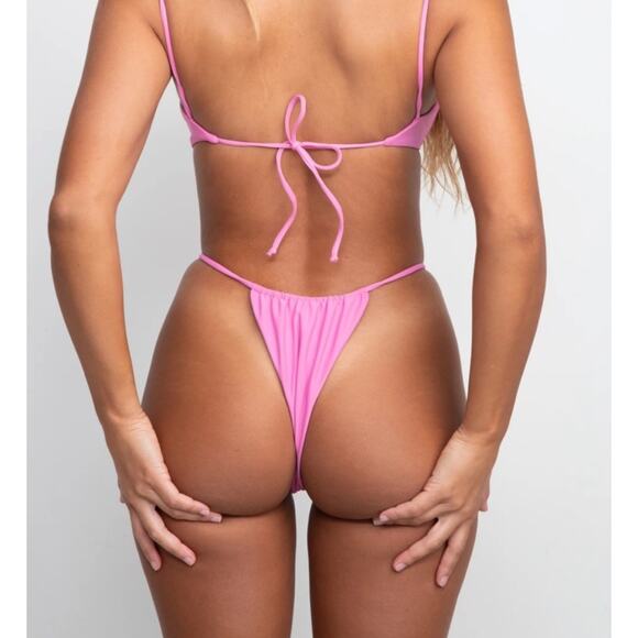 NEW Skatie X Amber Fillerup Clark Bikini Dahlia Pink Ella Top Bobbie Bottom XL - Picture 14 of 14